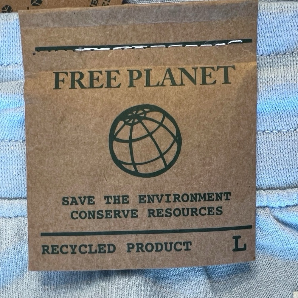 Free Planet Light Blue Marled Lounge Shorts Men’s Large NWT Eco Cotton - Picture 11 of 12